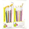 Eclet Paint Brush Combo 6 Flat Or 6 Round, Wood, Nylon