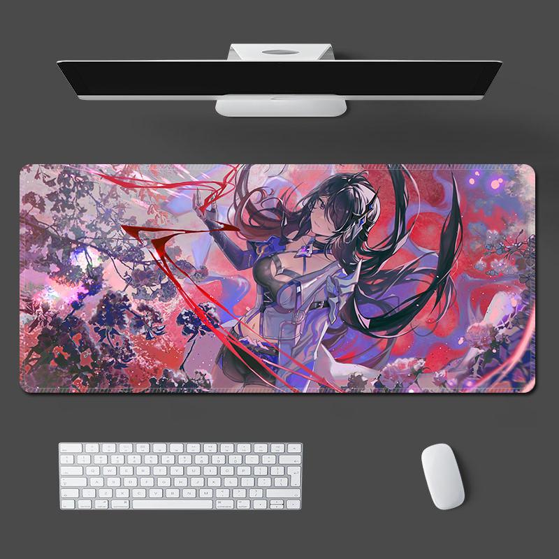 Acheron Mouse Pad XXL Honkai Star Rail Anime Desk Mat Cartoon Esports Game Office Locking Mouse Pads