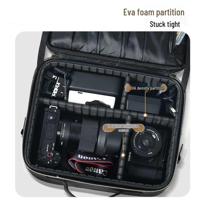 Illuminated LED Makeup Bag with Mirror - Large Capacity Multifunctional Organizer Box.