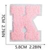 7Cm White Background Pink Character Embroidery Cloth Sticker English Towel Embroidery Letter Computer Embroidery Chapter Boy Embroidery Post