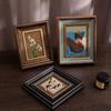 Elegant 6 Inch Photo Frame Black Rustic Resin Picture Frame Desktop Ornament Photo Display Stand Home Decor