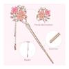 KESYOO Hair Stick Chinese Style Hairpin for Women, Metal Tassel Hair Accessories for Hanfu Cosplay, Vintage Hair Ornaments for Daily Wear, Blue Alloy