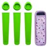 Silicone Ice Pop Molds With Lids Reusable Freeze Pop Mold Food Grade Hand-Held Diy Ice Cream Molds Kitchen Tool Accessory