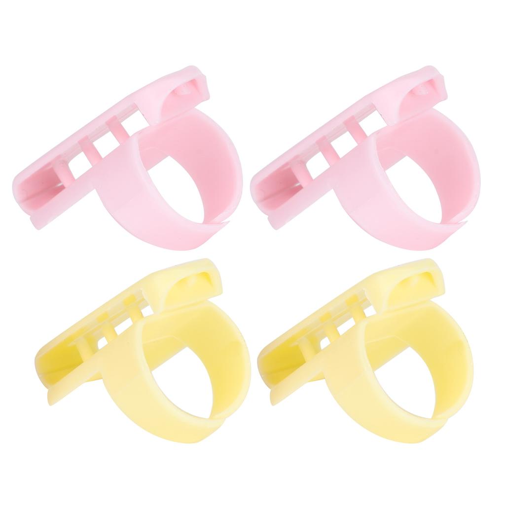4Pcs Knitting Thimble Finger Guide Splitter for DIY Fun Sweater Wool Sewing Accessories