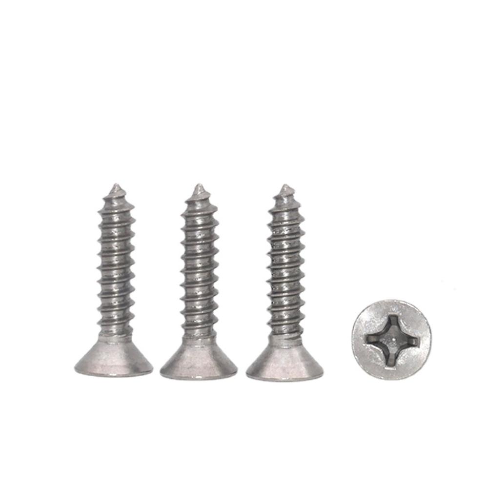 1 PC M3 M4 M5 M6 X 8 10 12 15 16 20 25 30mm TA2 GR2 Titanium Countersunk Phillips Flat Head Self-Tapping Screws