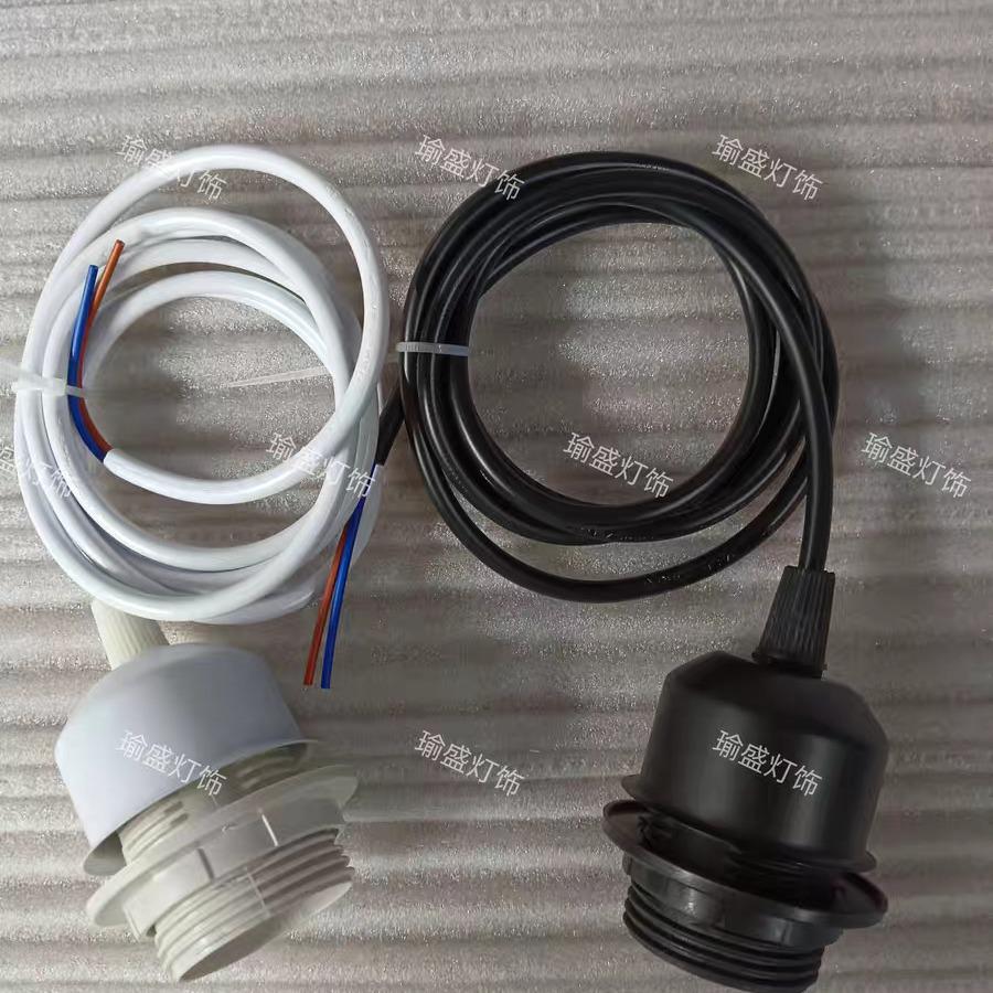 Vintage E27 Screw Base Pendant Light with Wire and Plastic Holder for Creative DIY Restaurant Decor