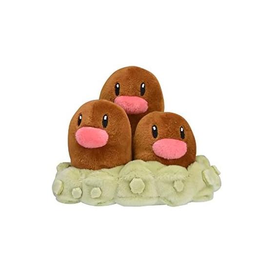 Pokemon Center Original Plush Toy Pokemon fit Dugtrio 9x11.5x11cm