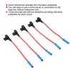 5Pcs Car Additional Circuit Mini Standard Blade Fuse Box Block Holder Blue Head