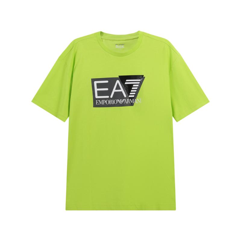 

Emporio Armani EA7 SS24 Geometric Logo Print Short Sleeve T-Shirt Men tops Fluorescent-Green 3DPT09-PJ02Z-1873 M