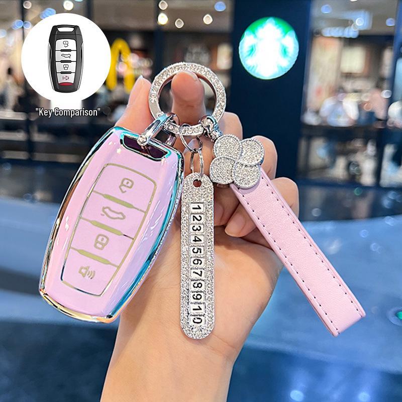 Key Cover for 2024 Haval Big Dog: Fits 23mm Chitu H6, 22mm New H9 Buckle, 19mm Old M6 Case - Simple Design