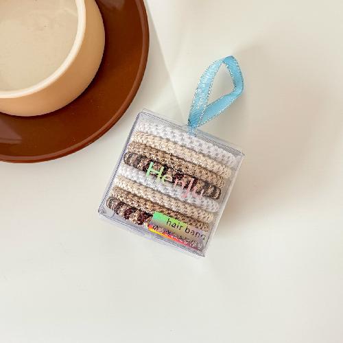 10pcs Thickened Hair Band  Coffee-colored Hair Tie  Cream-tied Ponytail Rubber Band  Simple and Elegant for WomenElasticity Durable  High-end Feel