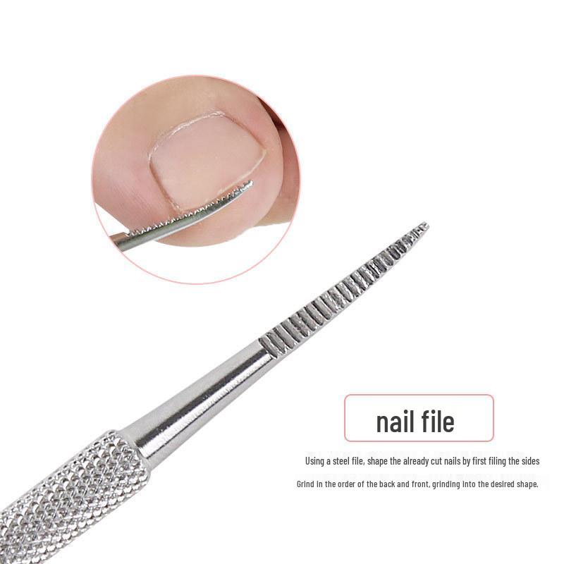 Double-Ended Stainless Steel Cuticle Fork and Groove Cleaner Tool