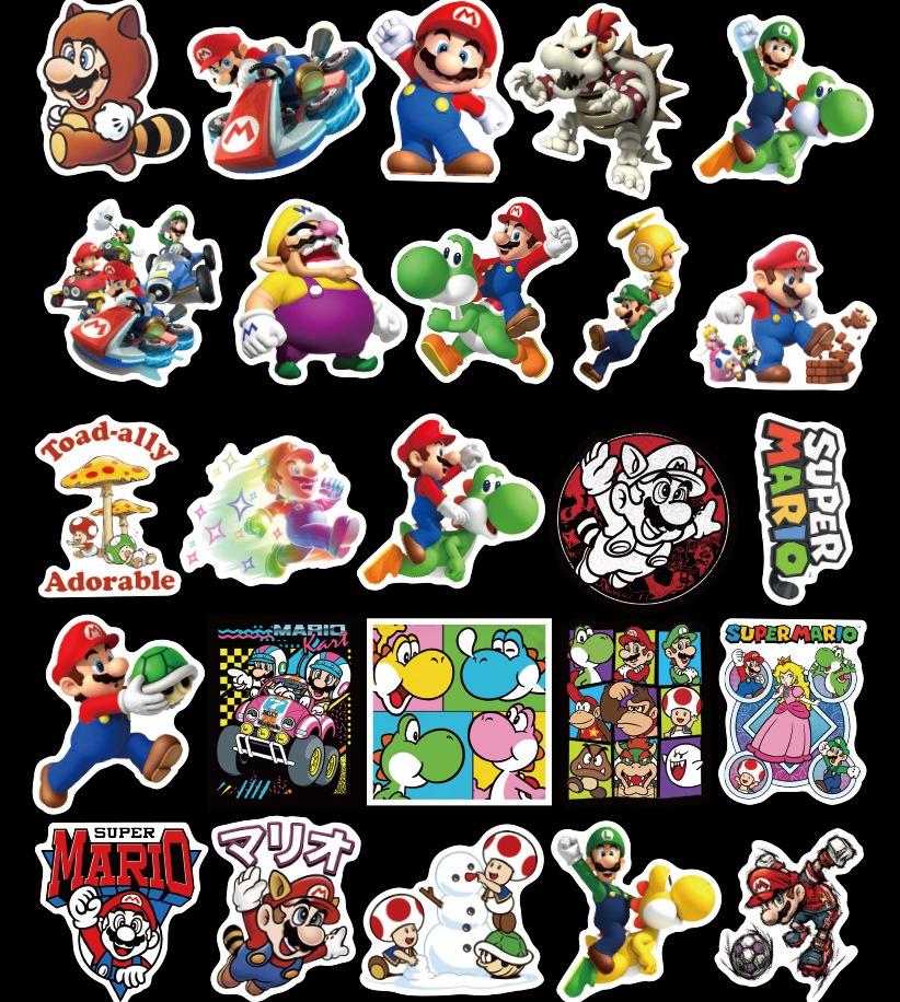 Super Mario 100pcs Bros Princess Kawaii Notes Stickers Laptop Waterproof Bikes
