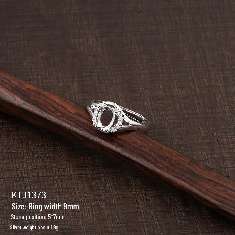 Suport inel unisex din argint sterling 925 pentru incrustații DIY cu turcoaz sau ceară de albine, design ajustabil