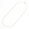 Fairy Carret 18K Gold Necklace with Curb Made in and Clasp Double-Sided Chain, Japan, Certified, 45cm, (Approx. 1.2g, 0.84mm Wide)