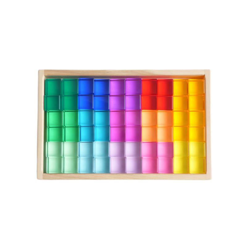 Acrylic Gem Building Blocks: High Transparency Children's Sensory Color Board for Early Education