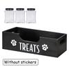 3Pcs Pet Food Storage Container Cat Dog Treat Jars With Wood Holder Pet Snack Storage Organizer For Dog Cookie Cat Treats