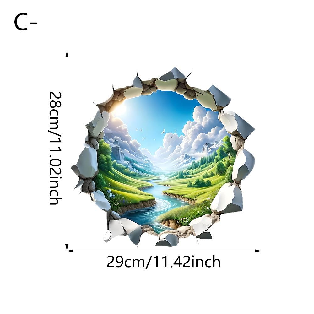 Living Room Porch Artistic Conception Landscape Bathroom Doors Windows Self-pasted Sticker