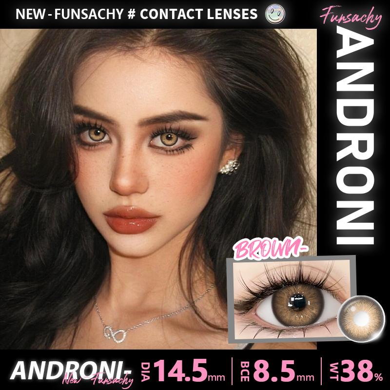 FUNSACHY 1 para gorąco sprzedających się soczewek kontaktowych kolorowych brązowych soczewek do oczu szarych pięknych źrenic niebieski kolor makijaż oczu kosmetyczne roczne