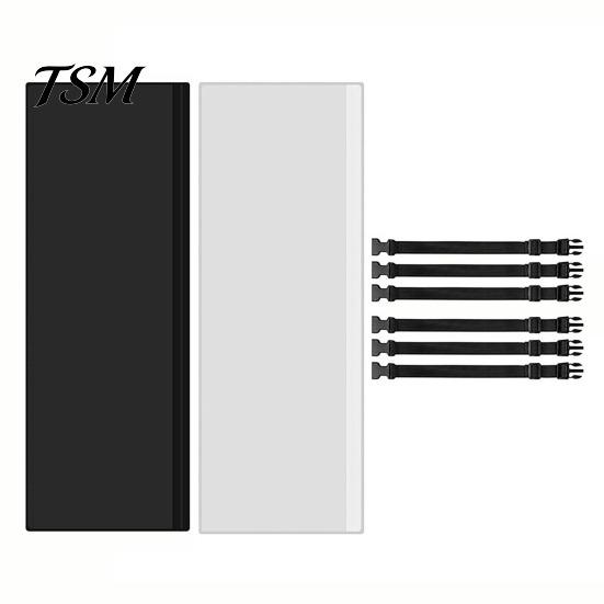Outdoor Ac Hose Protection Cover 2Pcs Air Conditioning Exhaust with 6 Straps, Reduce Heat & Conditioner Thermal Protector Improve Cooling Efficiency,