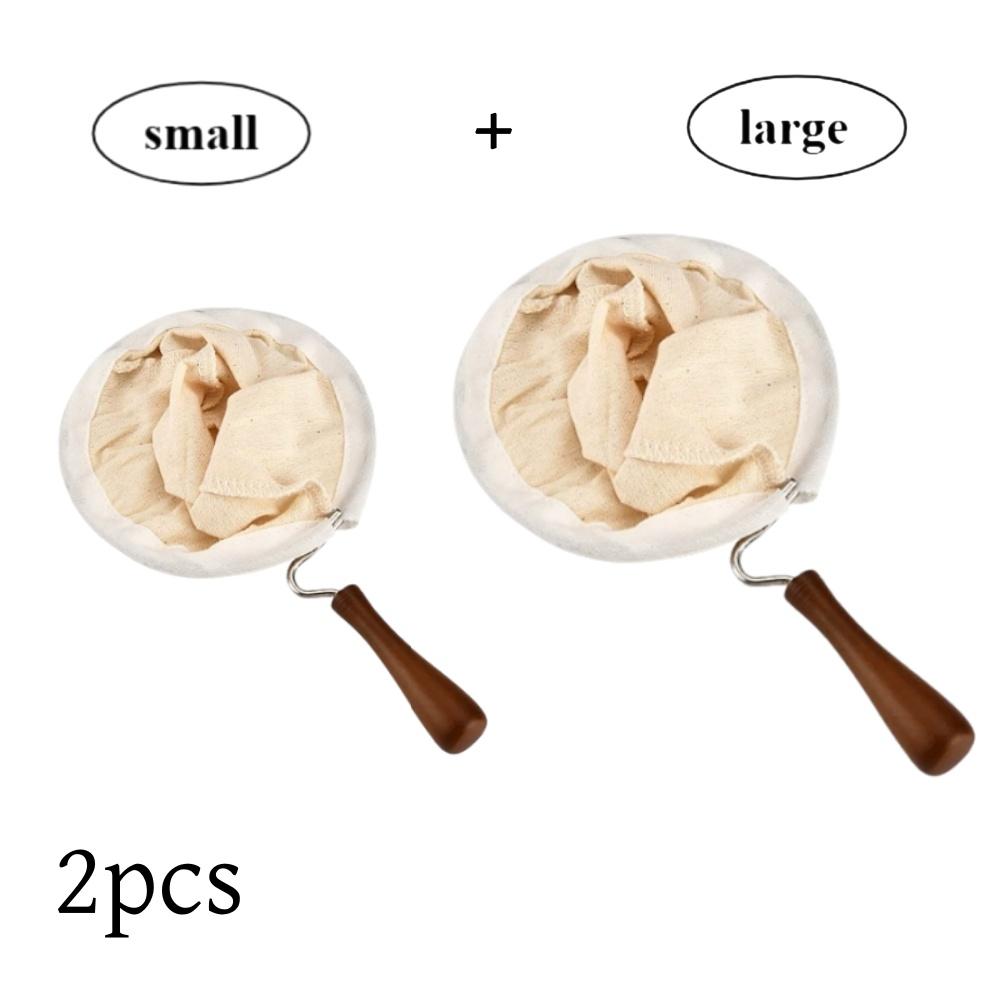 1/2pcs Coffee Filter Bag With Handle Reusable Flannel Filter Cloth Drip Filter Net for Hand Brewing Cafe Tea Home Filtering Tool