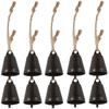 10Pcs Small Bell Pendants Vintage Rustic Metal Bells for Wind Chime Hanging Decoration Craft Supplies Christmas Ornaments