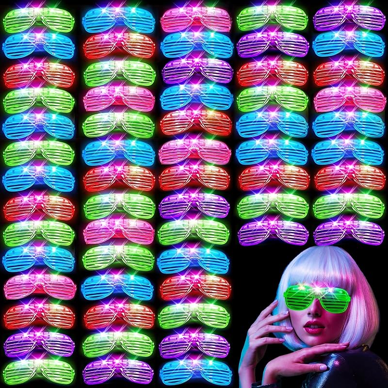 

84 PCS LED Glasses, 5 Colors Light Up Glasses with 3 Light Modes, Glow in The Dark Party Supplies, Glow Glasses for Rave Party,Wedding, Birthday, 84 Pcs Led Glasses