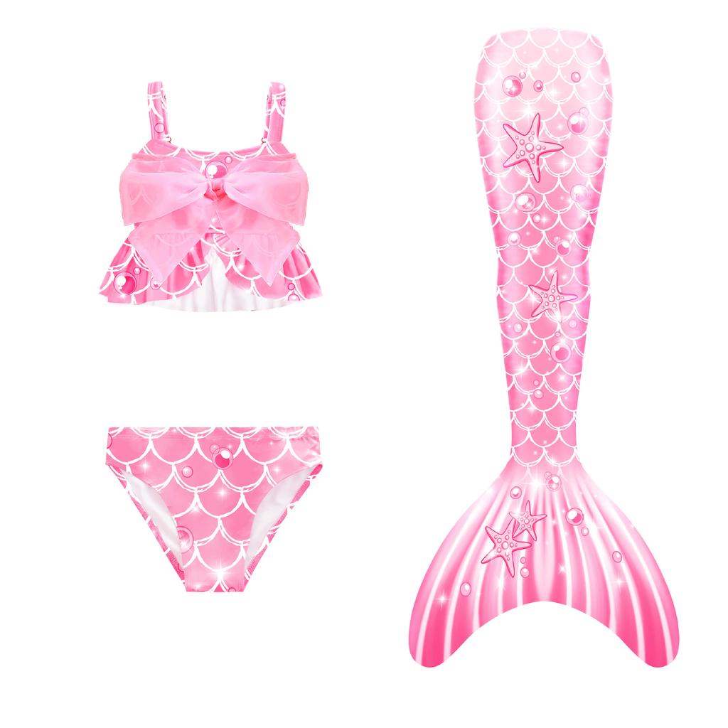 Girls Mermaid Swimsuit Mermaid Tail Swimsuit Girls Swimsuit Pants Suit Children's   Spring Swimsuit