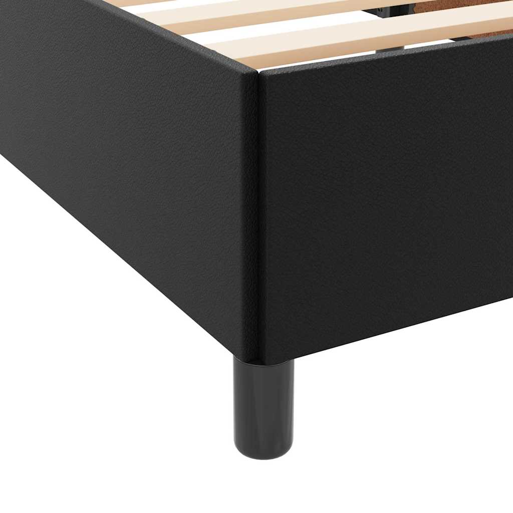 Bed Frame with Mattress Black 80 x 200 cm Fabric