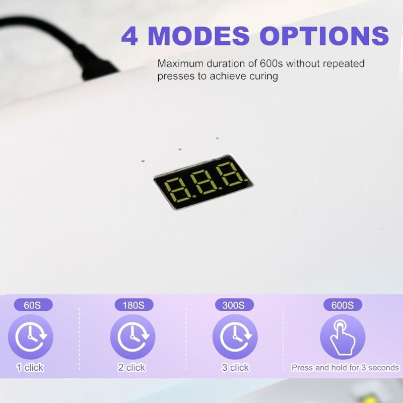 High Intensity 96W UV Lamp for Efficient Resin Curing Professional Nail Light with Time Control Multifunctional LED Lamp