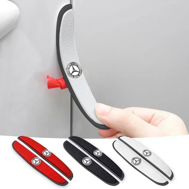 2026 Hot 4pcs/set Rubber Bumper Strip Car Door Anti-Collision Emblem Sticker For Mercedes Benz AMG A B C E S Class GLA GLC CLA GLK GLE