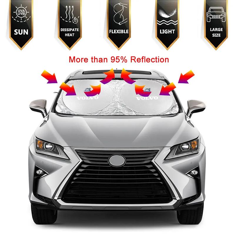 Car Windshield Sun Shade Visor UV Protection Shield For Volvo V60 V40 XC90 S60 C30 XC60 V50 V70 S90 XC40 S80 T6 V90 EX30 C40 S40