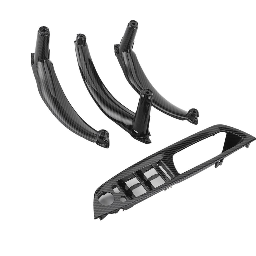 Carbon Fiber Style Interior Door Handle Trim Decorative Cover Fit for X5 X6 E70 E71 2007?2013