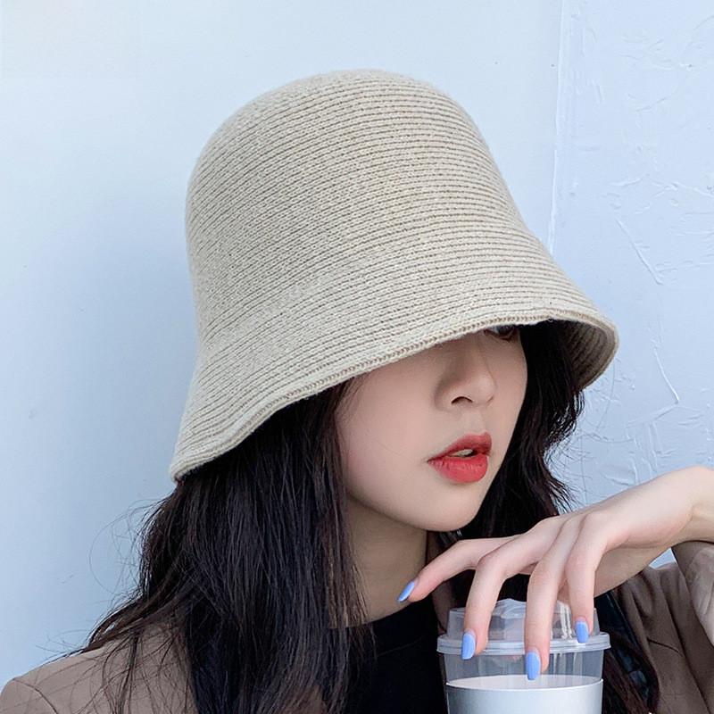 Blend Fisherman Hat For Women Winter Korean Style Sun Protection Casual Outdoor