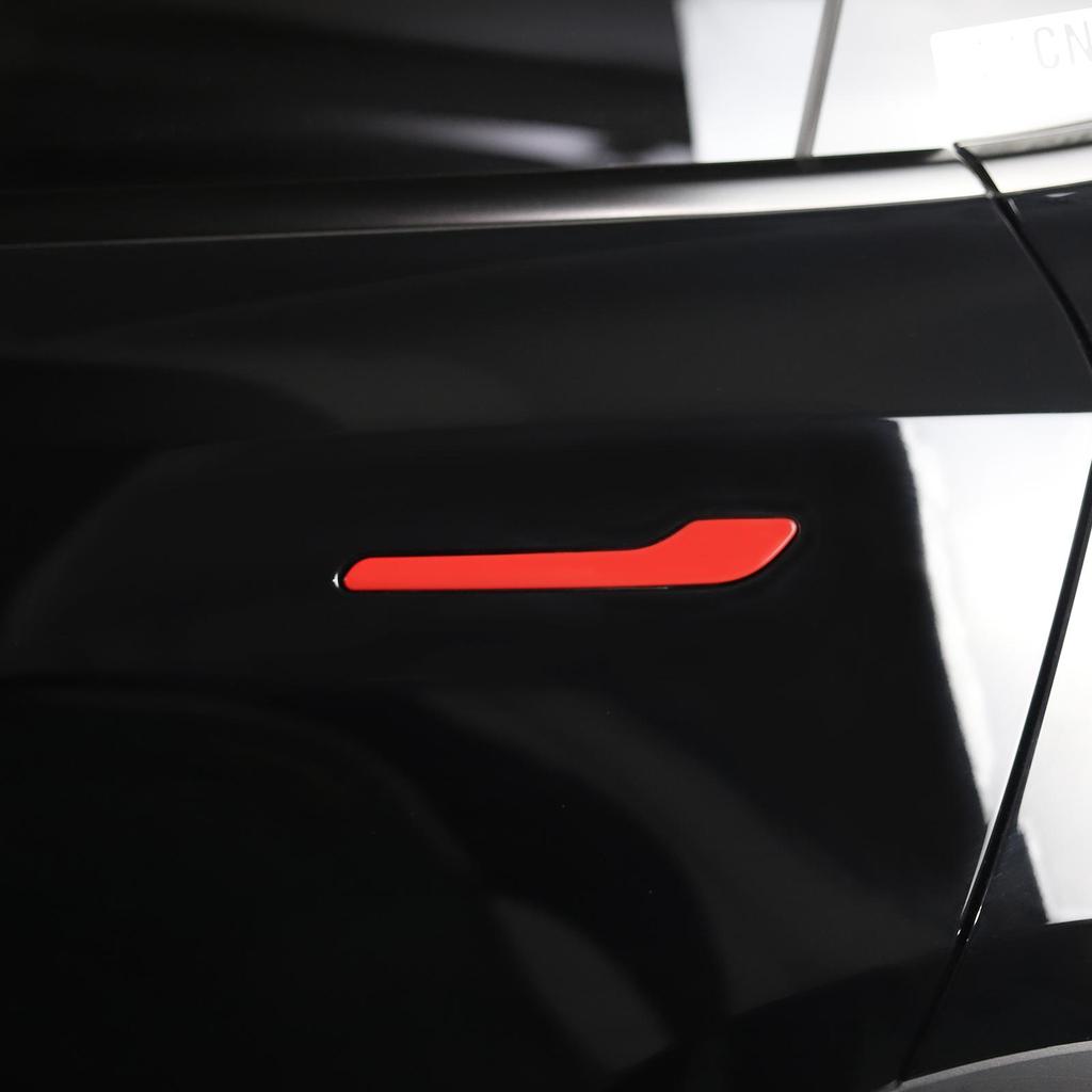 Tesla Model Y Naklejka Dekoracyjna Odporna na Zarysowania z Włókna Węglowego na Klamkę Drzwi