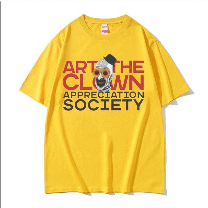 Art The Clown Appreciation Society Tee Shirt Funny Meme T Shirt Men Women Harajuku Y2k Oversized 100 Cotton Tshirt Streetwear
