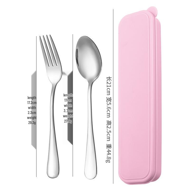 3-Piece Minimalist Stainless Steel Cutlery Set: Portable Knife, Fork & Spoon for Home, Student, or Outdoor Use