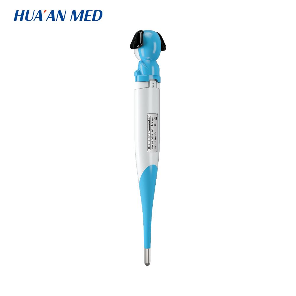 HUAAN Cartoon Puppy Panda Duck Clinical Medical Digital Strip Thermometer for Kids
