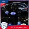 New 2PCS Car Welcome Light Door Logo Lamp For Volkswagen Golf MK4 MK6 MK7 Jetta Touareg Beetle Passat Polo Tiguan SR36 Acce
