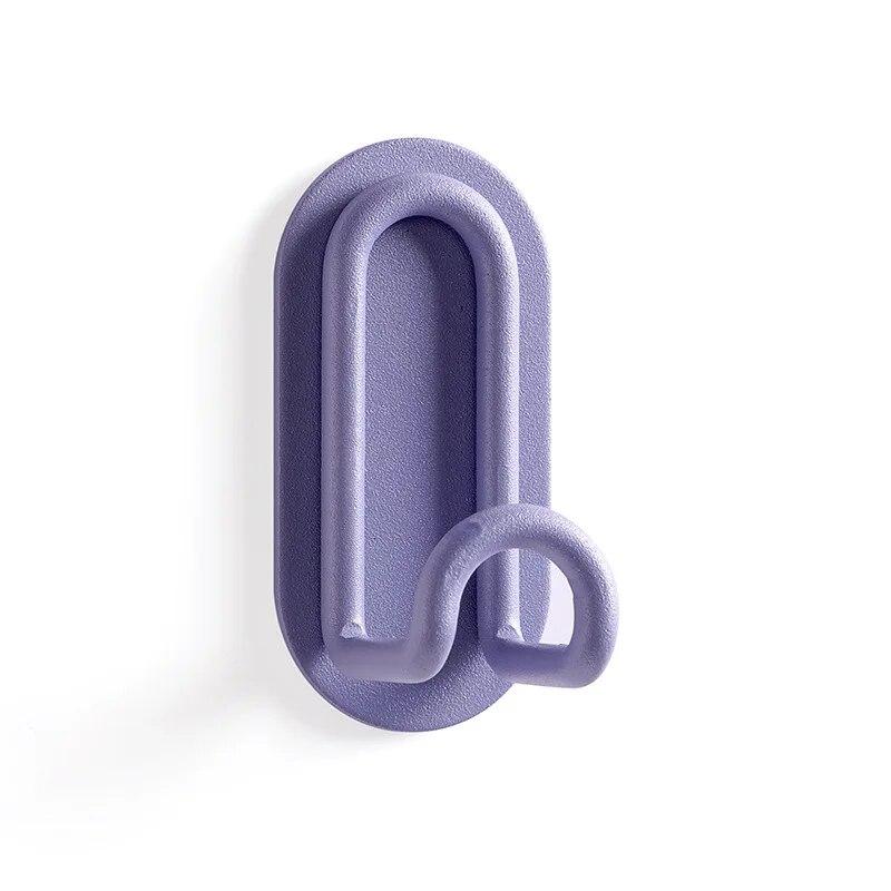 Punch-free Metal Hook Strong Adhesive Wall Hook Door Back Wall Bathroom Kitchen Key Holder Seamless Clothes Hanger Hook