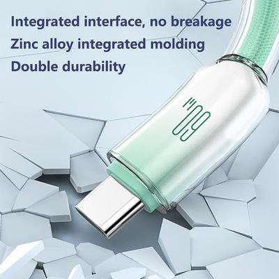 PD 60W USB C To Type C Cable Fast Charge Data Cable For iPhone 16/15 Huawei Samsung Xiaomi USB-C Charging Cord 1M/2M