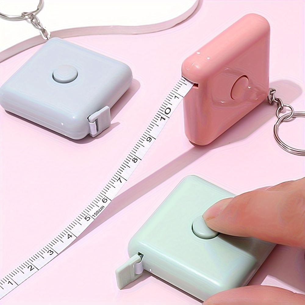Portable 1pc 59-Inch Mini Retractable Tape Measure for Body, Sewing & Crafts Durable Double Scales, with Keychain Hole