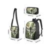 Zaino 3 Pezzi/Set con Borsa a Tracolla, Astucci, Stampa Libellula, per Ragazzo/Ragazza, Miglior Regalo, Cartone Animato, Zainetti Scolastici per Studenti