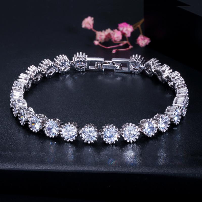 Romantic Diamond Crown Bracelet, Sweet Zircon Jewelry