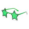 Fashion Candy Color Shades with Crystal Shiny Retro Rimless Star Women Ins Brand Design Sunglasses Chic Beach Sun Glasses