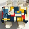 Abstract Geometric Mondrian Print Table Cloth Party Decor Dining Room Home Kitchen Patios Waterproof Stain-Proof Table Cloth