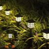 2/4Pack Outdoor Solar Lawn Lights Retro Small House Lamp Courtyard Garden Decoration Small Night LED Inserted Small Palace Lights