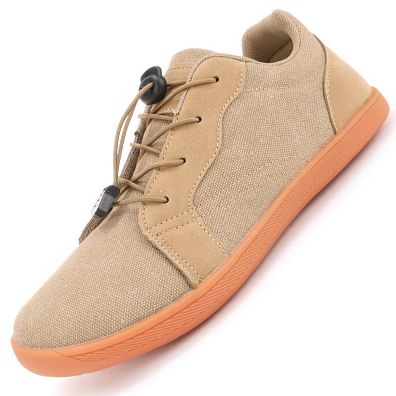 Unisex Barefoot Shoes Men Casual Canvas Shoes Wide Toe Minimalist Walking Shoes Slip On Zero Drop Sole Cross-Trainer Sneakers