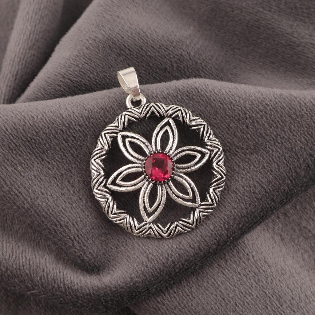 Pink Rubellite Gemstone Jewelry, 925 Solid Sterling Silver Pendant, Beautiful Silver Pendant, Handmade Healing Pendant For Women