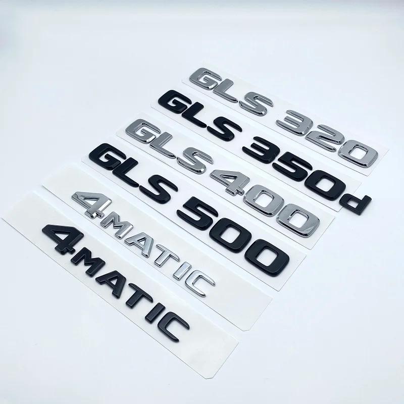 Letters Emblem Badge for Mercedes Benz X166 GLS63 GLS320 GLS350d GLS400 GLS450 GLS500 V8 BITURBO 4MATIC Trunk Sticker